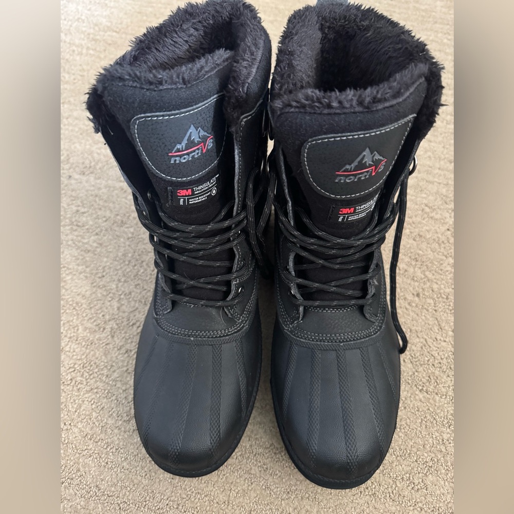 Nortiv8 Men's Black Snow Boots
